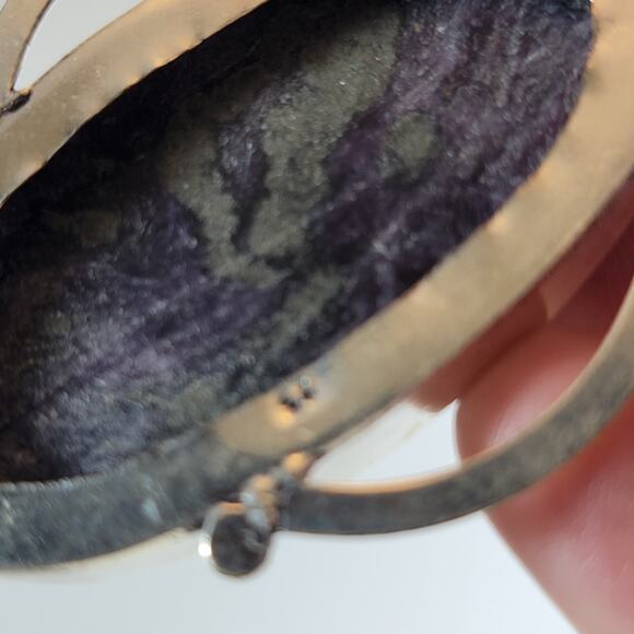 Charoite Pendant Necklace – With Citrine Accent + 20" Sterling Silver Chain - Picture 5 of 10